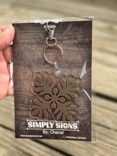 Brown Ulu Keychain (7 leaves)