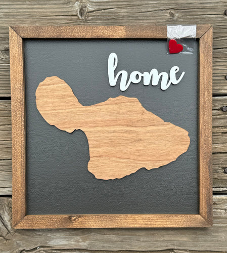 Maui Island with heart