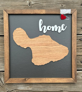 Maui Island with heart