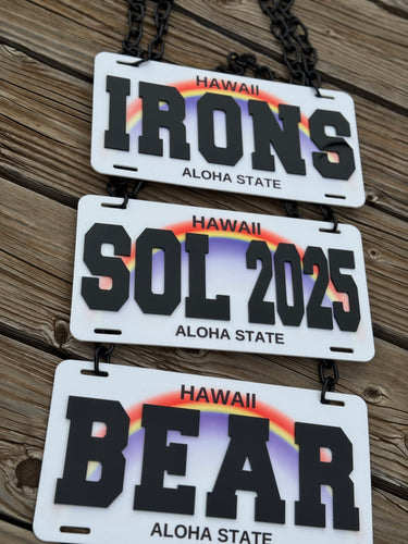 License Plate Lei