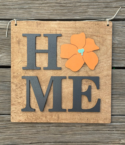 Hanging Home sign with Puakenikeni