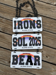 License Plate Lei