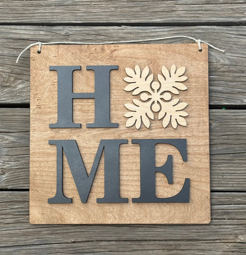 Hanging Home sign with Ulu